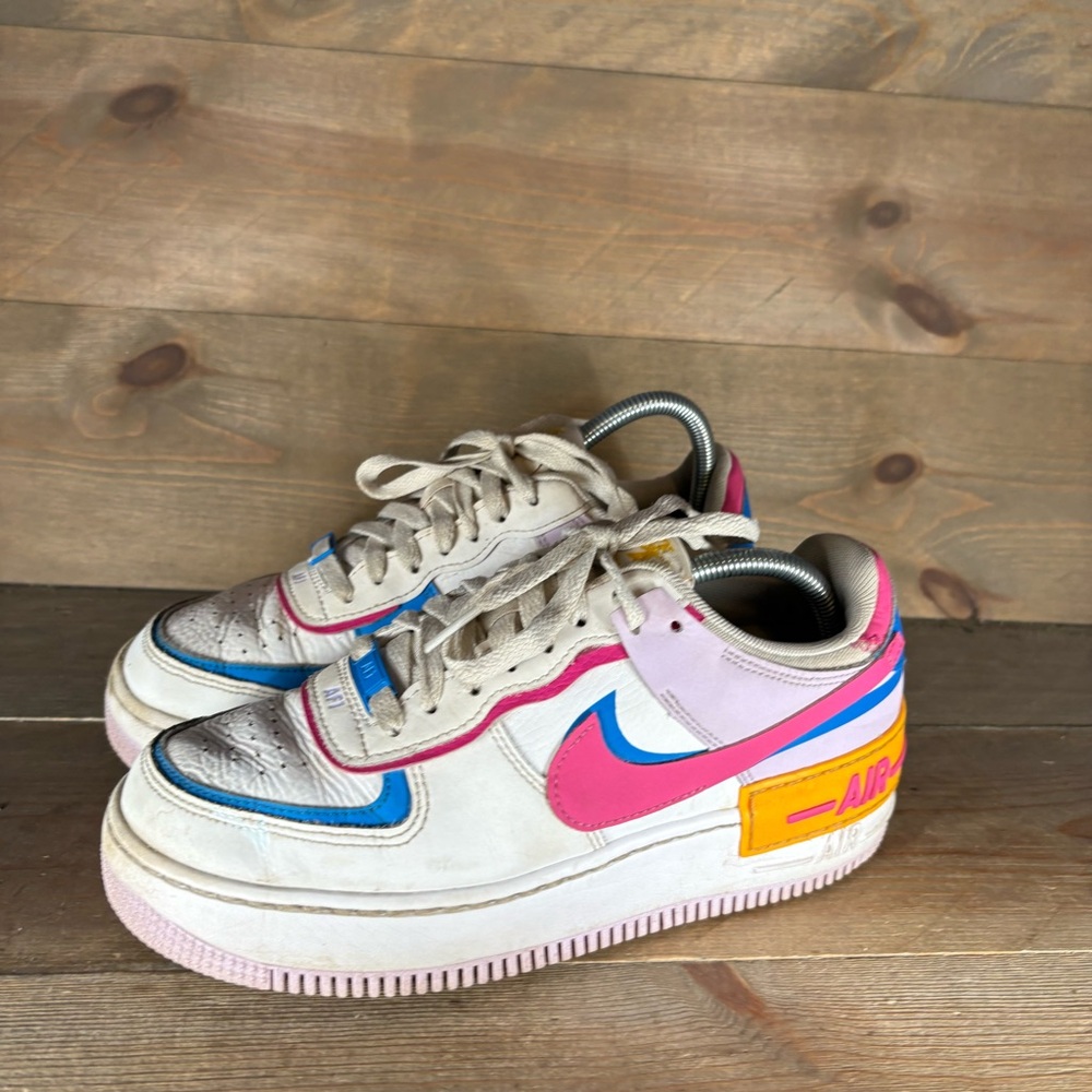 nike air force one shadow women size 7.5 shoe multicolor comfort walking sneaker